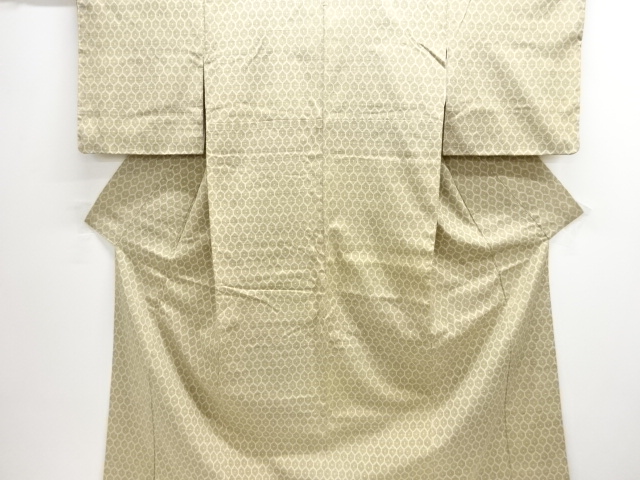 JAPANESE KIMONO / ANTIQUE KIMONO / SILK / TSUMUGI / WOVEN KIKKO